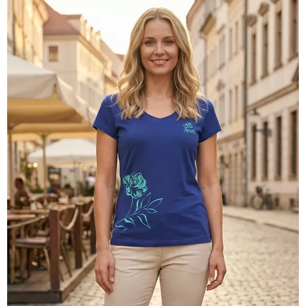 Ženska majica s kratkimi rokavi ALTISPORT ALW108162 KRALJEVSKO MODRA 