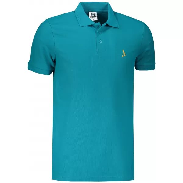  Moška premium majica z ovratnikom ALTISPORT ALM002203 TEMNO TURKIZNA 