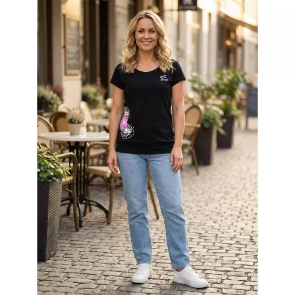  Ženska majica s kratkimi rokavi ALTISPORT ALW106120 ČRNO ROZA 