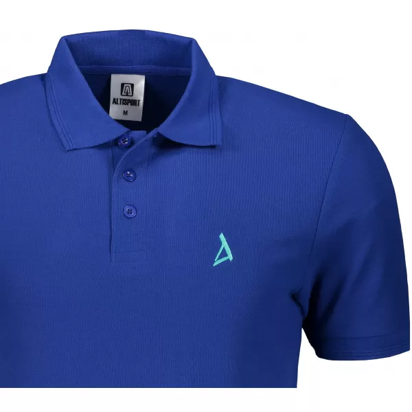  Moška premium majica z ovratnikom ALTISPORT ALM002203 KRALJEVSKO MODRA 