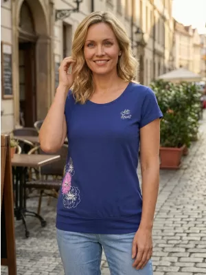 Ženska majica s kratkimi rokavi ALTISPORT ALW106120 KRALJEVSKO MODRA