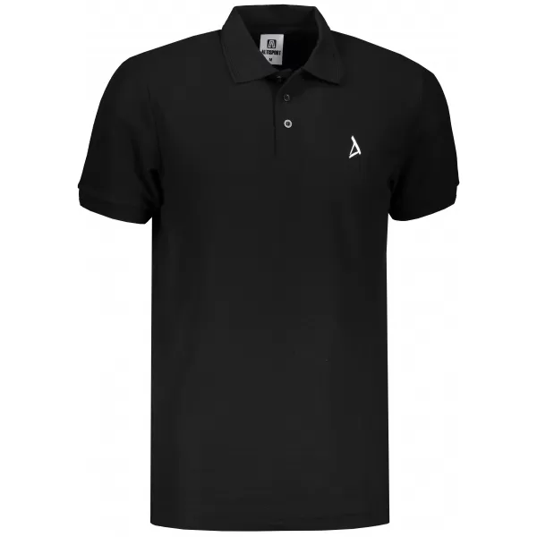  Moška premium majica z ovratnikom ALTISPORT ALM002203 ČRNO IN BELO 