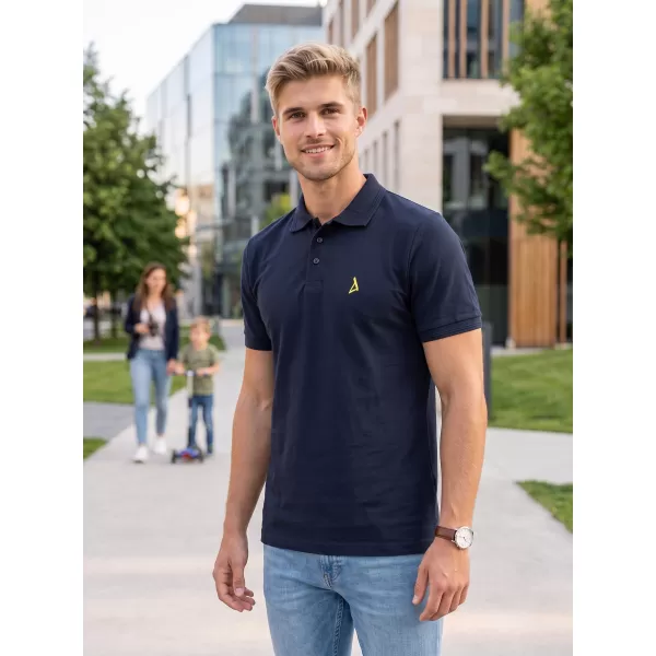  Moška premium majica z ovratnikom ALTISPORT ALM002203 MORNARSKO MODRA 
