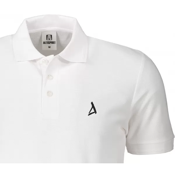  Moška premium majica z ovratnikom ALTISPORT ALM002203 BELA 