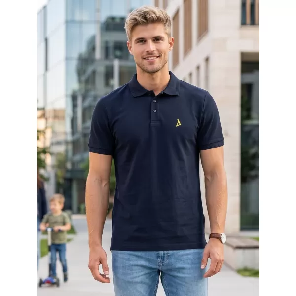  Moška premium majica z ovratnikom ALTISPORT ALM002203 MORNARSKO MODRA 