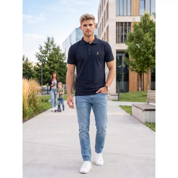  Moška premium majica z ovratnikom ALTISPORT ALM002203 MORNARSKO MODRA 