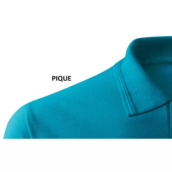  Moška premium majica z ovratnikom ALTISPORT ALM002203 TEMNO TURKIZNA 