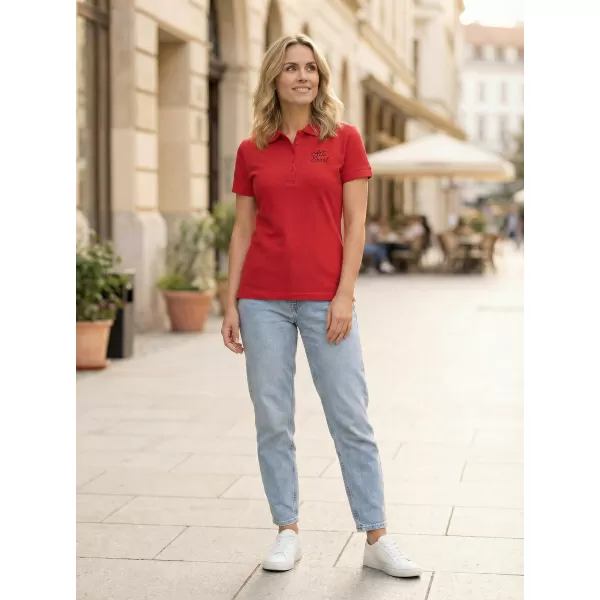  Ženska majica s kratkimi rokavi z ovratnikom ALTISPORT ALW056210 RDEČA 