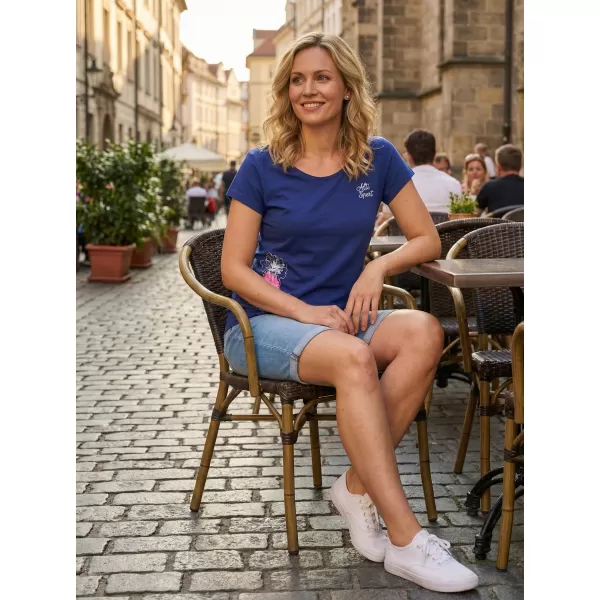  Ženska majica s kratkimi rokavi ALTISPORT ALW106120 KRALJEVSKO MODRA 