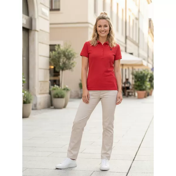  Dámské triko s límečkem ALTISPORT CARRYOVER ALW065210 ČERVENÁ 