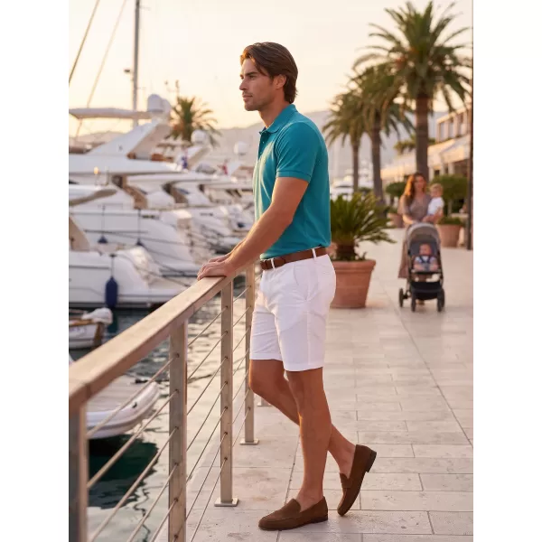  Moška premium majica z ovratnikom ALTISPORT ALM002203 TEMNO TURKIZNA 