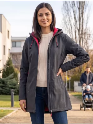 Ženski softshell plašč ALTISPORT DERAURA LCTU166 TEMNO SIVA