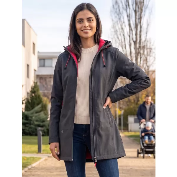  Ženski softshell plašč ALTISPORT DERAURA LCTU166 TEMNO SIVA 