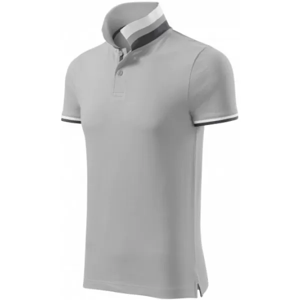  Moška majica s kratkimi rokavi z ovratnikom MALFINI PREMIUM COLLAR UP 256 SREBRNO SIVA 