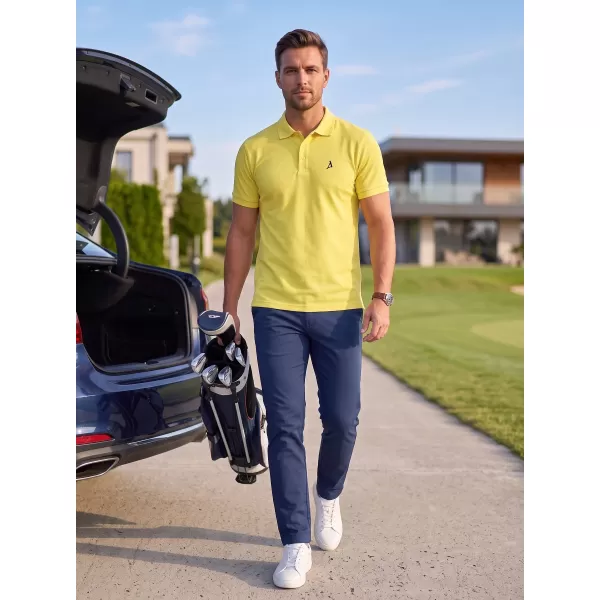  Moška premium majica z ovratnikom ALTISPORT ALM002203 LIMONA 