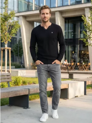 Moški pulover ALTISPORT SWEK MPLU108 ČRNA