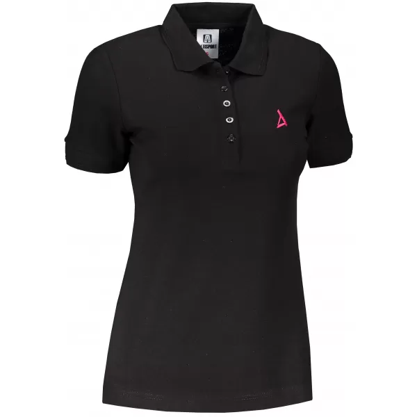  Ženska premium majica z ovratnikom ALTISPORT ALW002210 ČRNO ROZA 