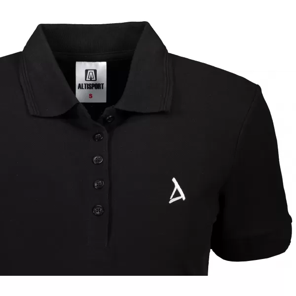  Ženska premium majica z ovratnikom ALTISPORT ALW002210 ČRNO IN BELO 