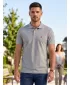 Moška premium majica z ovratnikom ALTISPORT ALM002203 TEMNO SIVI POUDARKI