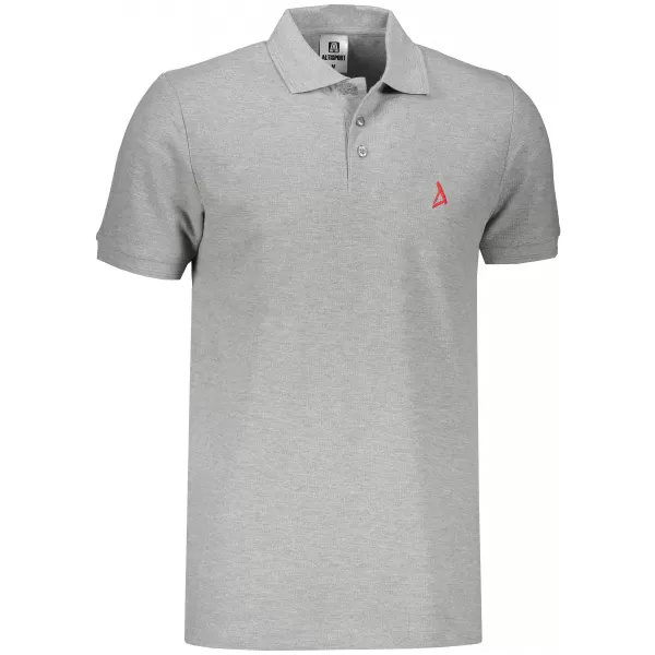  Moška premium majica z ovratnikom ALTISPORT ALM002203 TEMNO SIVI POUDARKI 
