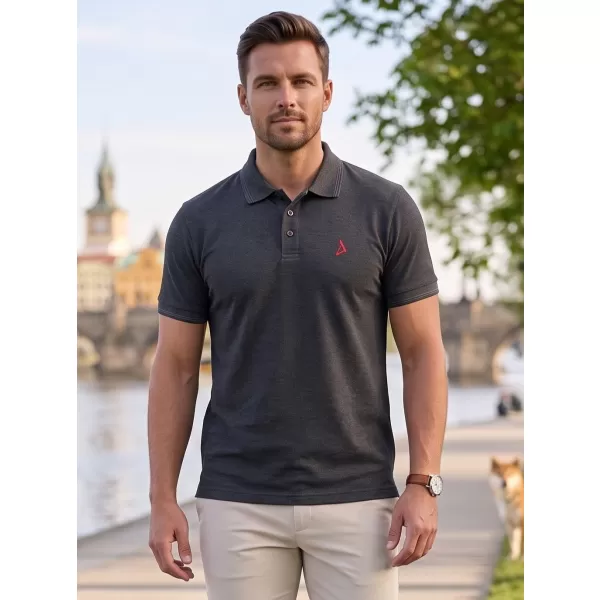  Moška premium majica z ovratnikom ALTISPORT ALM002203 ANTRACITNI POUDAREK 