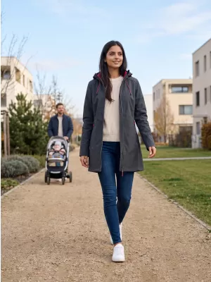 Ženski softshell plašč ALTISPORT DERAURA LCTU166 TEMNO SIVA