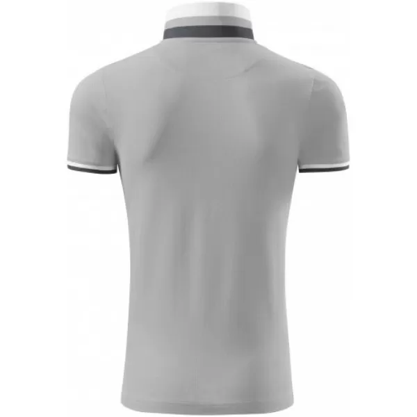  Moška majica s kratkimi rokavi z ovratnikom MALFINI PREMIUM COLLAR UP 256 SREBRNO SIVA 