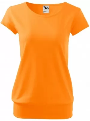 Ženska majica s kratkimi rokavi MALFINI CITY 120 MANDARINA POMARANČA
