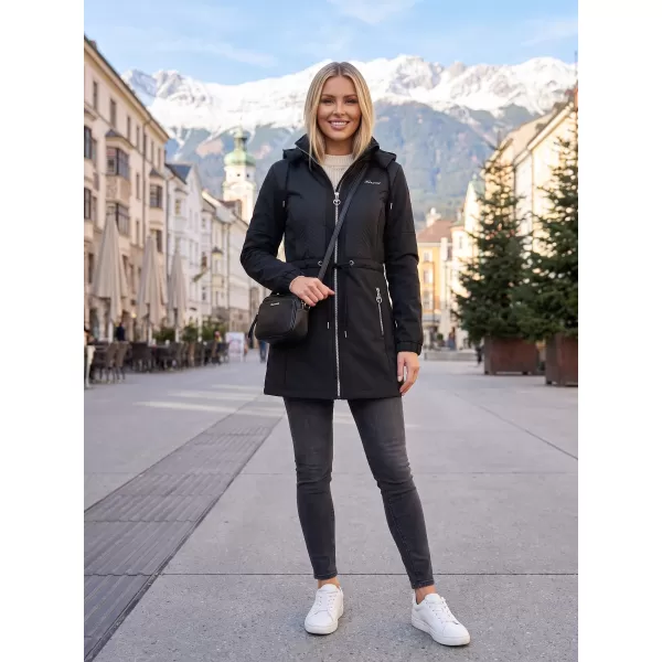 Ženski softshell plašč KIXMI MALAYA ČRNA 