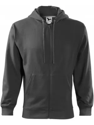 Moški pulover MALFINI TRENDY ZIPPER 410 JEKLENO SIVA