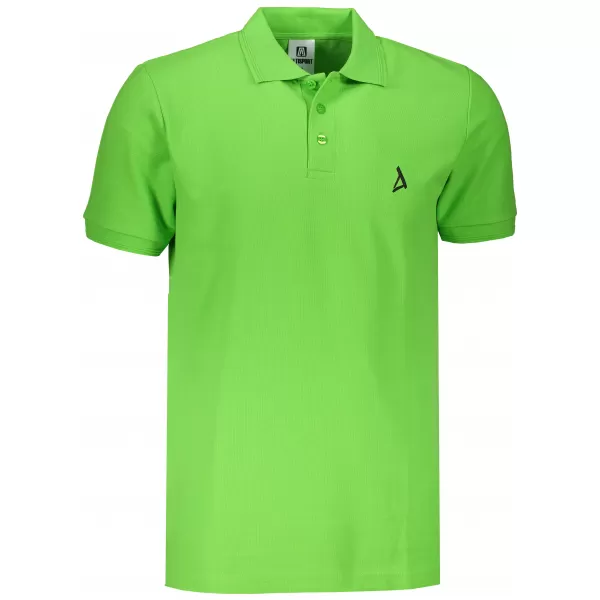  Moška premium majica z ovratnikom ALTISPORT ALM002203 JABOLČNO ZELENA 