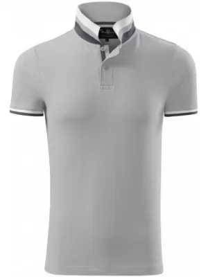 Moška majica s kratkimi rokavi z ovratnikom MALFINI PREMIUM COLLAR UP 256 SREBRNO SIVA