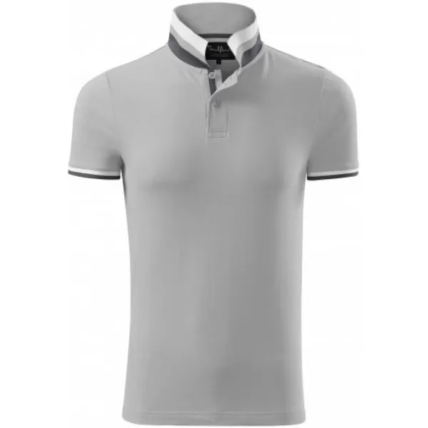  Moška majica s kratkimi rokavi z ovratnikom MALFINI PREMIUM COLLAR UP 256 SREBRNO SIVA 