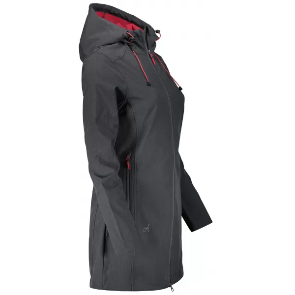  Ženski softshell plašč ALTISPORT DERAURA LCTU166 TEMNO SIVA 