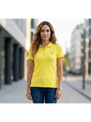 Ženska premium majica z ovratnikom ALTISPORT ALW002210 LIMONA