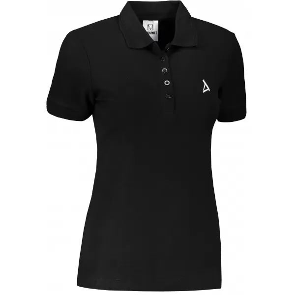  Ženska premium majica z ovratnikom ALTISPORT ALW002210 ČRNO IN BELO 
