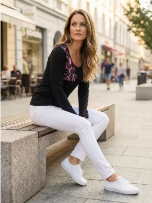Ženska majica s kratkimi rokavi ALTISPORT KOLIA LTSU837 ČRNA