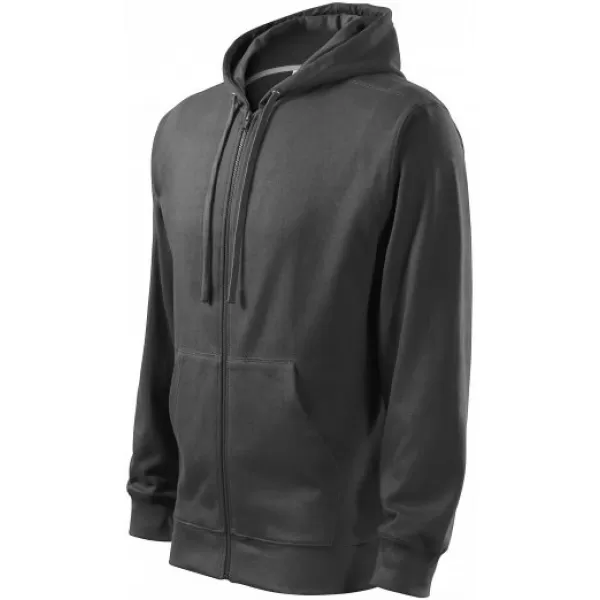  Moški pulover MALFINI TRENDY ZIPPER 410 JEKLENO SIVA 