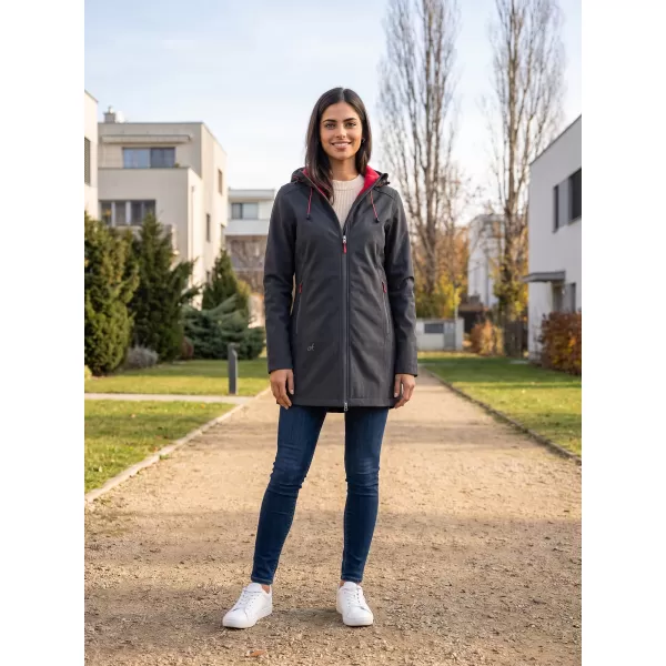  Ženski softshell plašč ALTISPORT DERAURA LCTU166 TEMNO SIVA 