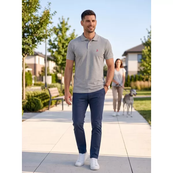  Moška premium majica z ovratnikom ALTISPORT ALM002203 TEMNO SIVI POUDARKI 