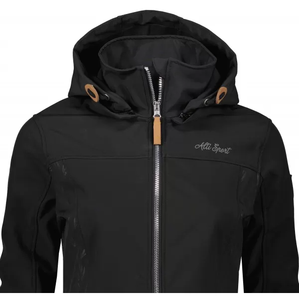  Ženski softshell plašč ALTISPORT GYMA LCTU163 ČRNA 