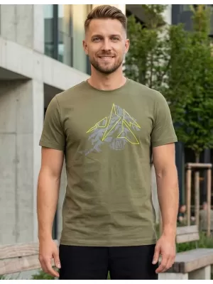 Pánské triko ALTISPORT CARRYOVER ALM115129 KHAKI