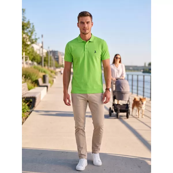  Moška premium majica z ovratnikom ALTISPORT ALM002203 JABOLČNO ZELENA 