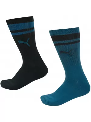 Nogavice PUMA CREW HERITAGE STRIPE 2P 907944-05 ČRNA