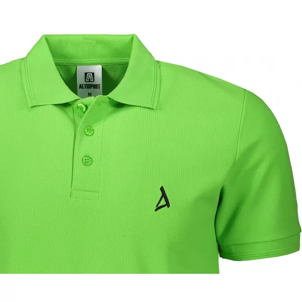  Moška premium majica z ovratnikom ALTISPORT ALM002203 JABOLČNO ZELENA 