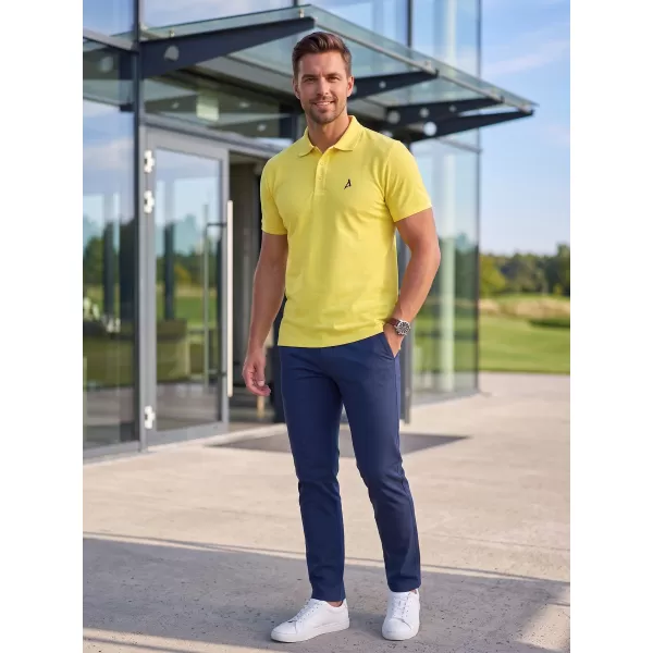  Moška premium majica z ovratnikom ALTISPORT ALM002203 LIMONA 