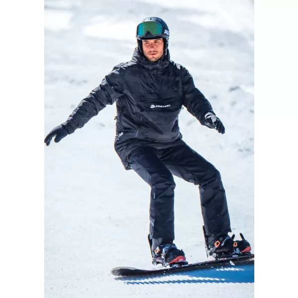  Moška zimska jakna ALPINE PRO CLOC MJCU527 ČRNA/ZELENA 