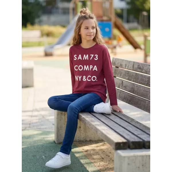  Dekliška majica z dolgimi rokavi SAM 73 KAT GT 557 TEMNO ROZA 
