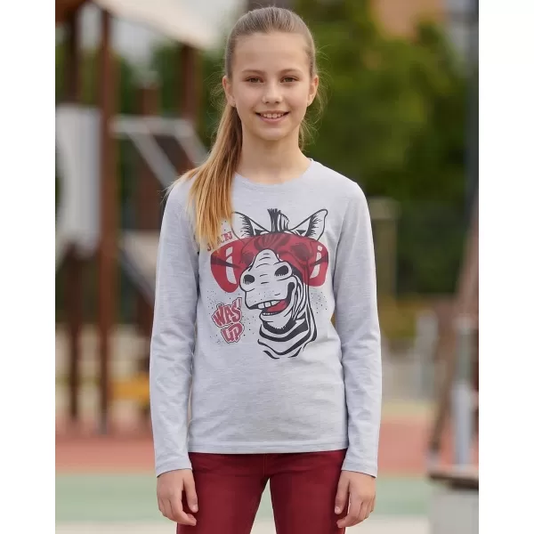  Dekliška majica z dolgimi rokavi SAM 73 AGNES GT 555 SVETLO SIVA 