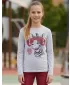 Dekliška majica z dolgimi rokavi SAM 73 AGNES GT 555 SVETLO SIVA